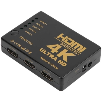 HDMI Splitter 4K ULTRA HD ze zdalnie sterowanym przełącznikiem HDMI 5 w 1 [22050000523]